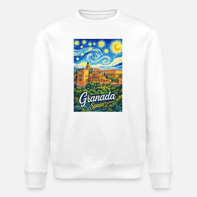 Granada Spain - Stanley/Stella Unisex Bio-Sweatshirt ROLLER - Weiß