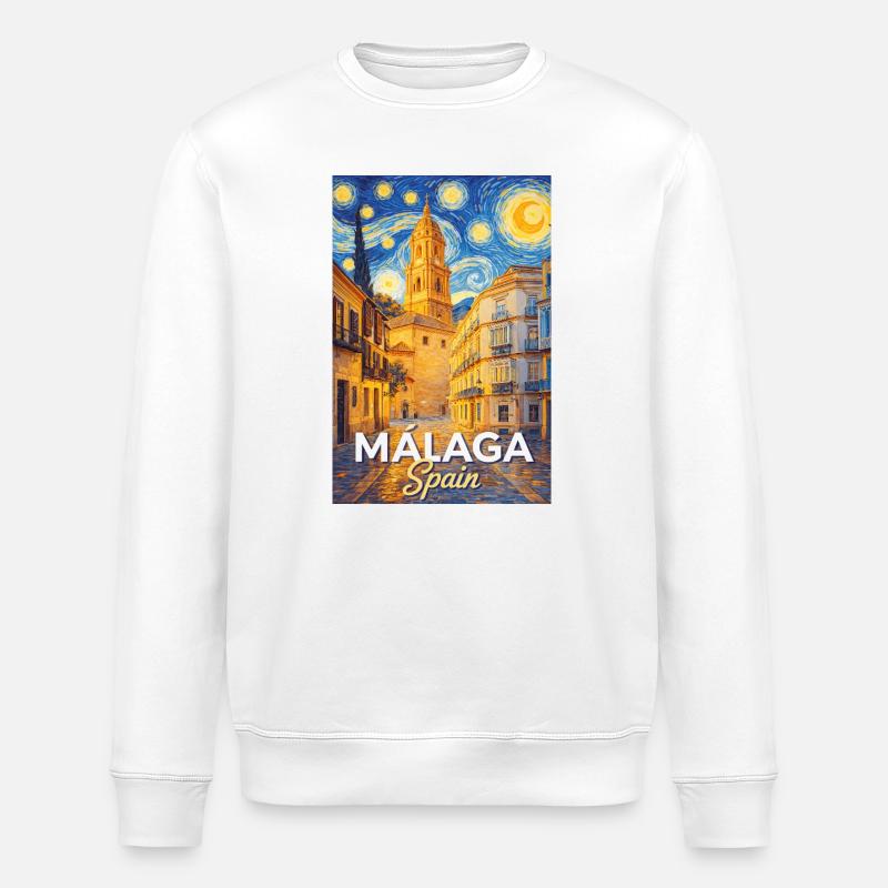 Malaga Spain - Stanley/Stella Unisex Bio-Sweatshirt ROLLER - Weiß