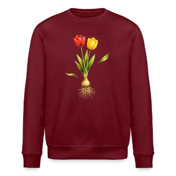 Zwei Tulpen mit sichtbarer Zwiebel und Wurzeln - Stanley/Stella Unisex Bio-Sweatshirt ROLLER - Weiß - Vorne - Nik (191cm)