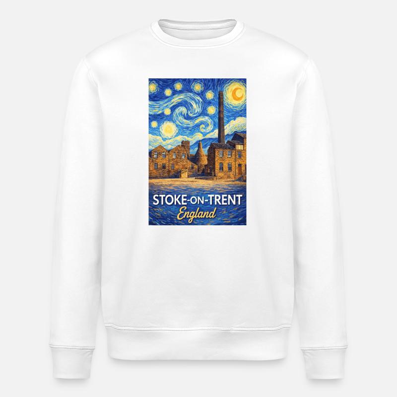 Stoke-on-Trent, England - Stanley/Stella Unisex Bio-Sweatshirt ROLLER - Weiß