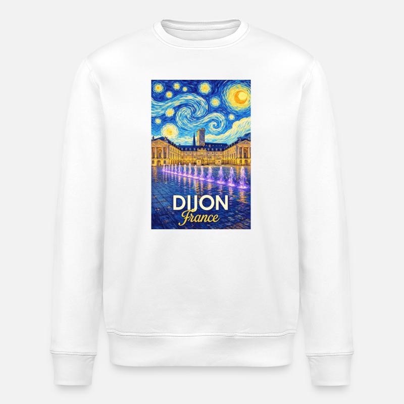 Dijon, Frankreich - Stanley/Stella Unisex Bio-Sweatshirt ROLLER - Weiß