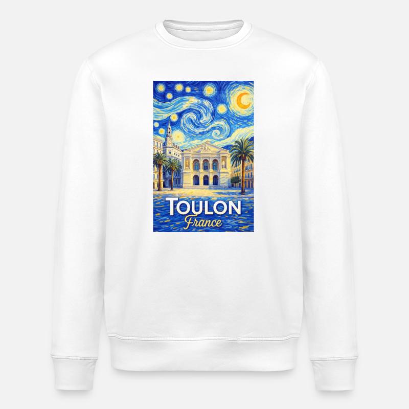 Toulon, Frankreich - Stanley/Stella Unisex Bio-Sweatshirt ROLLER - Weiß