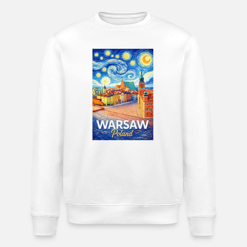 Warsaw, Polen - Stanley/Stella Unisex Bio-Sweatshirt ROLLER - Weiß