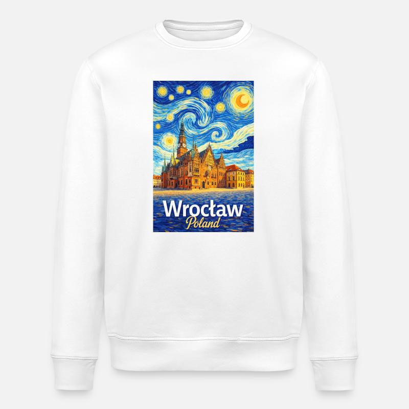 Wrocław, Polen - Stanley/Stella Unisex Bio-Sweatshirt ROLLER - Weiß