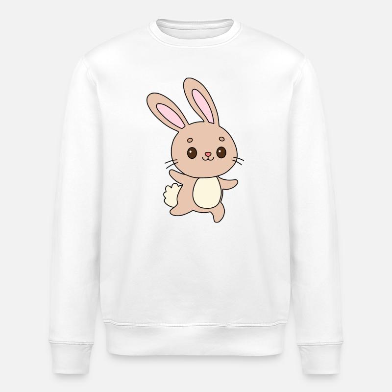 Pastel Bunny Cheer - Sweat bio ROLLER Stanley/Stella Unisexe - blanc