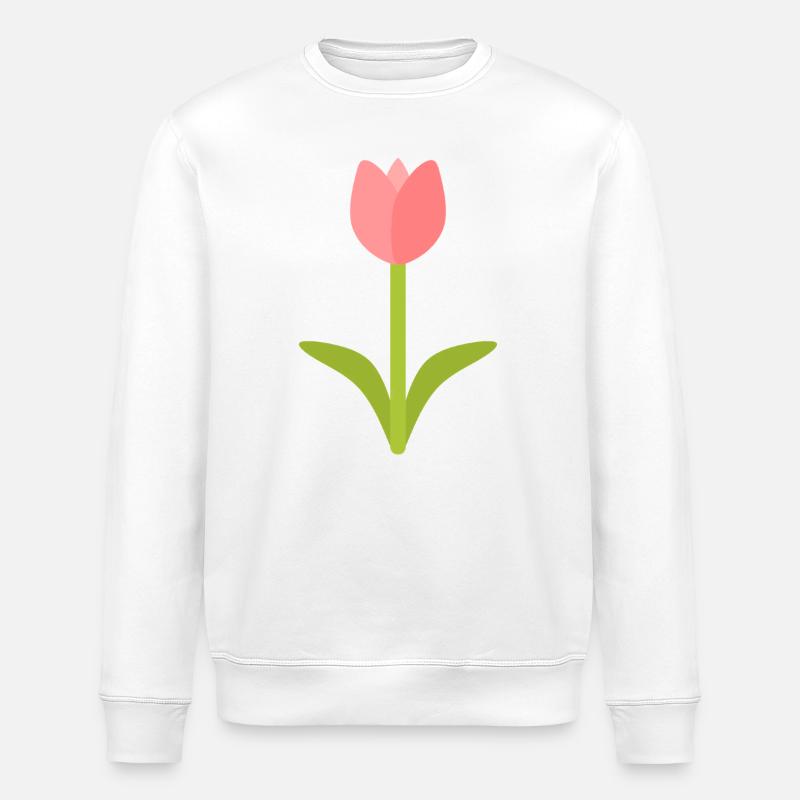Silhouette de tulipe en fleurs - Sweat bio ROLLER Stanley/Stella Unisexe - blanc