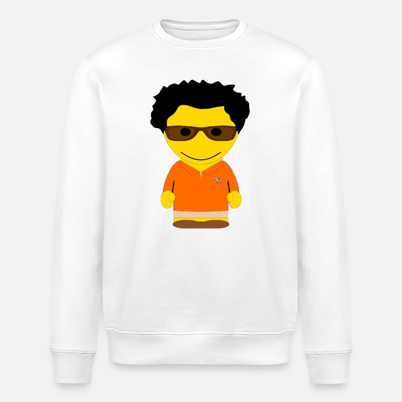 GEEKLEY Orange Sommerkollektion - Stanley/Stella Unisex Bio-Sweatshirt ROLLER - Weiß