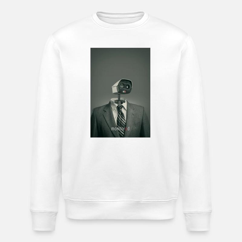 Monitored Minimal Surveillance Poster - Stanley/Stella Unisex Bio-Sweatshirt ROLLER - Weiß