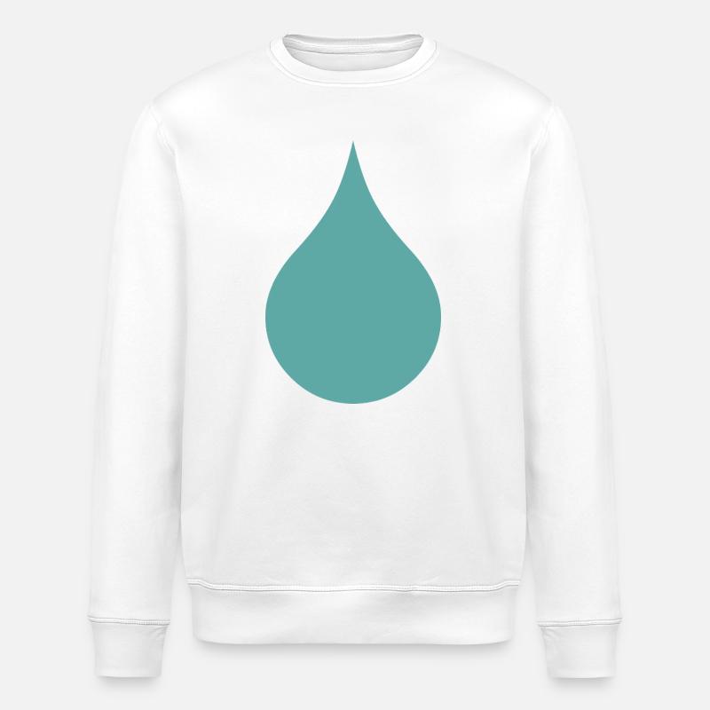 Wassertropfen – Regentropfen - Stanley/Stella Unisex Bio-Sweatshirt ROLLER - Weiß