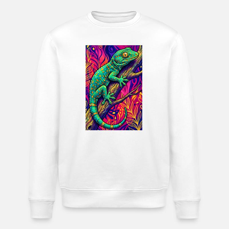 Gecko - Stanley/Stella Unisex Bio-Sweatshirt ROLLER - Weiß