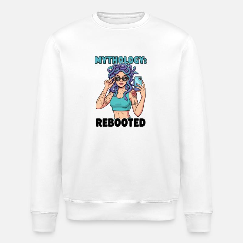 Mythologie moderne de Méduse relancée - Sweat bio ROLLER Stanley/Stella Unisexe - blanc