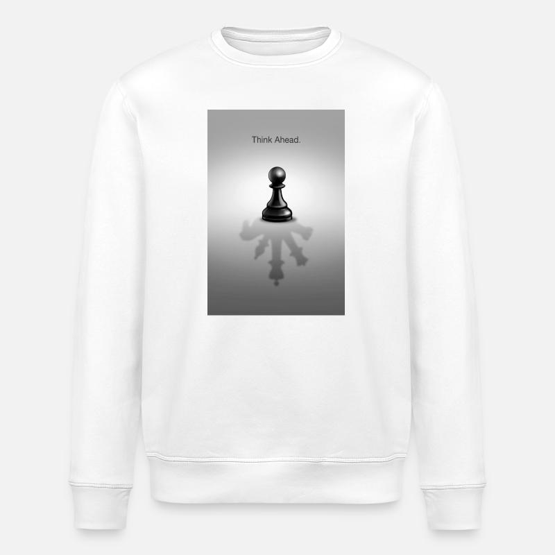 Think Ahead Minimal Mindset Design - Stanley/Stella Unisex Bio-Sweatshirt ROLLER - Weiß