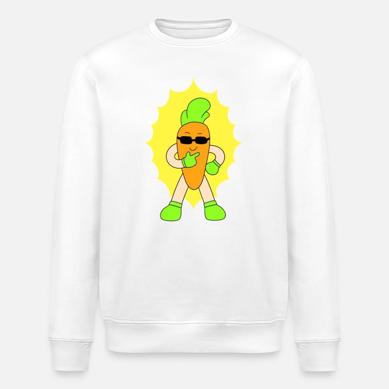 Cool carrot - Stanley/Stella ROLLER Unisex Organic Sweatshirt - white