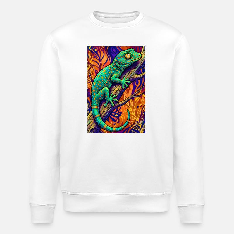 Gecko - Stanley/Stella Unisex Bio-Sweatshirt ROLLER - Weiß