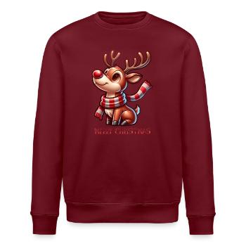 Renne Noël Nez rouge Joyeux Noël - Sweat bio ROLLER Stanley/Stella Unisexe - blanc - Devant - Nik (191cm)