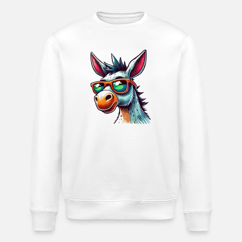 Esel Cool - Stanley/Stella Unisex Bio-Sweatshirt ROLLER - Weiß
