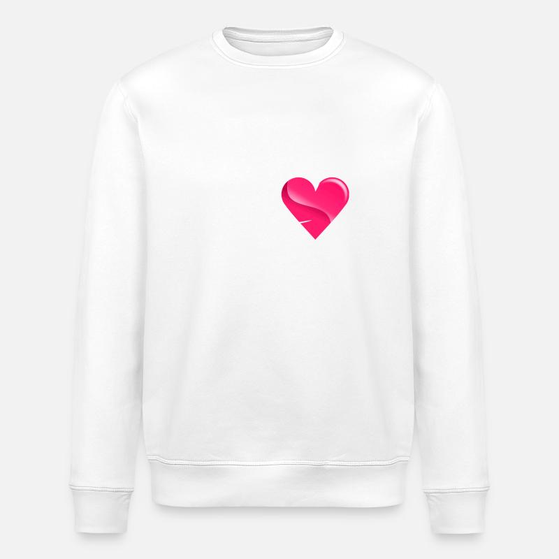 Herz - Stanley/Stella Unisex Bio-Sweatshirt ROLLER - Weiß