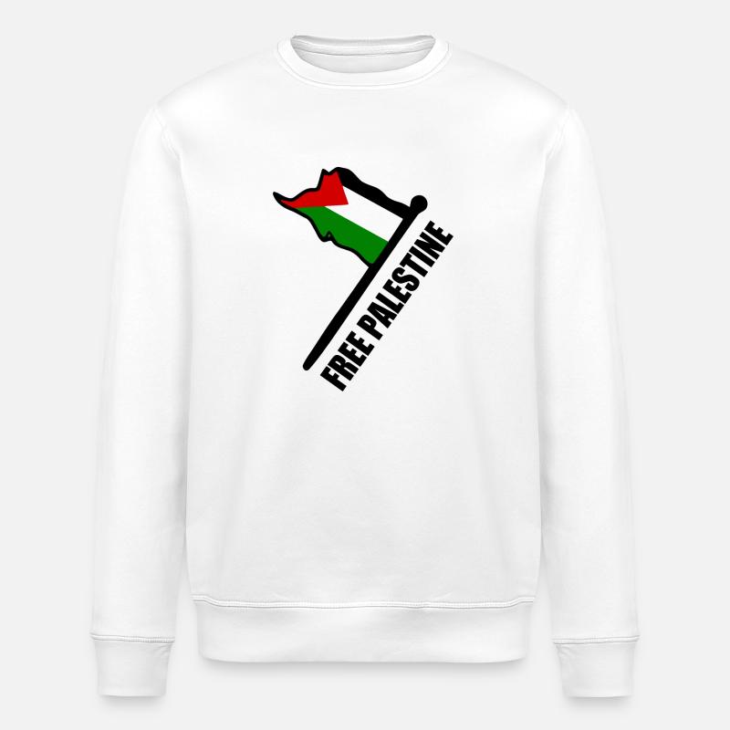 Free palestine - Stanley/Stella Unisex Bio-Sweatshirt ROLLER - Weiß