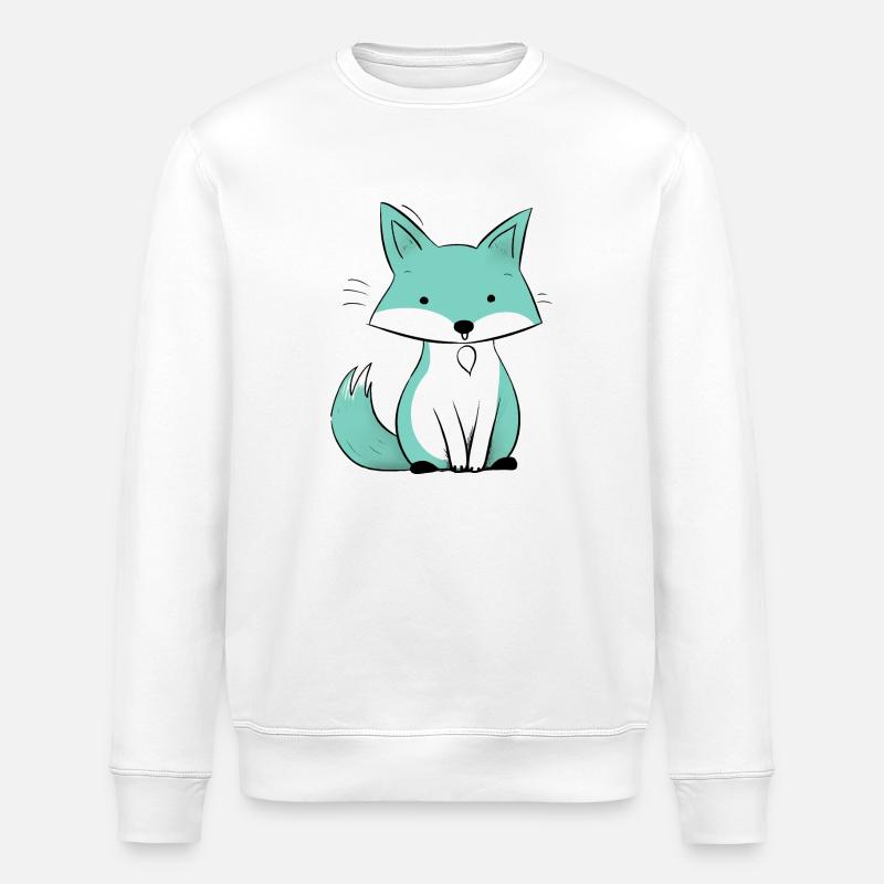 Zozo le petit renard - Sweat bio ROLLER Stanley/Stella Unisexe - blanc