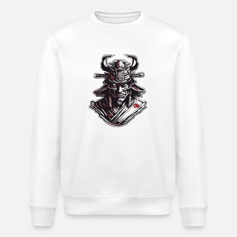 Samurai / Japanese / Harakiri / Katana / Man - Stanley/Stella ROLLER Unisex Organic Sweatshirt - white