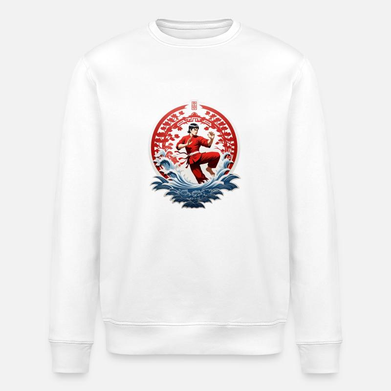 Kung Fu - Stanley/Stella Unisex Bio-Sweatshirt ROLLER - Weiß