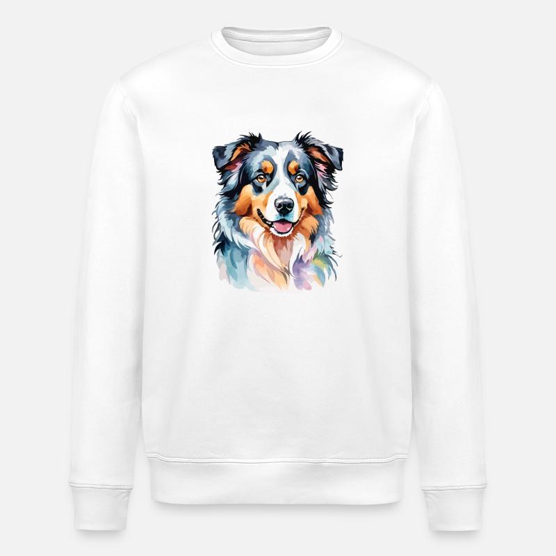 Berger Australien Aquarelles - Sweat bio ROLLER Stanley/Stella Unisexe - blanc