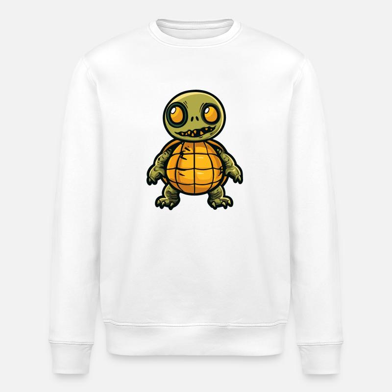 Schildkröte Halloween Comic Lustig - Stanley/Stella Unisex Bio-Sweatshirt ROLLER - Weiß