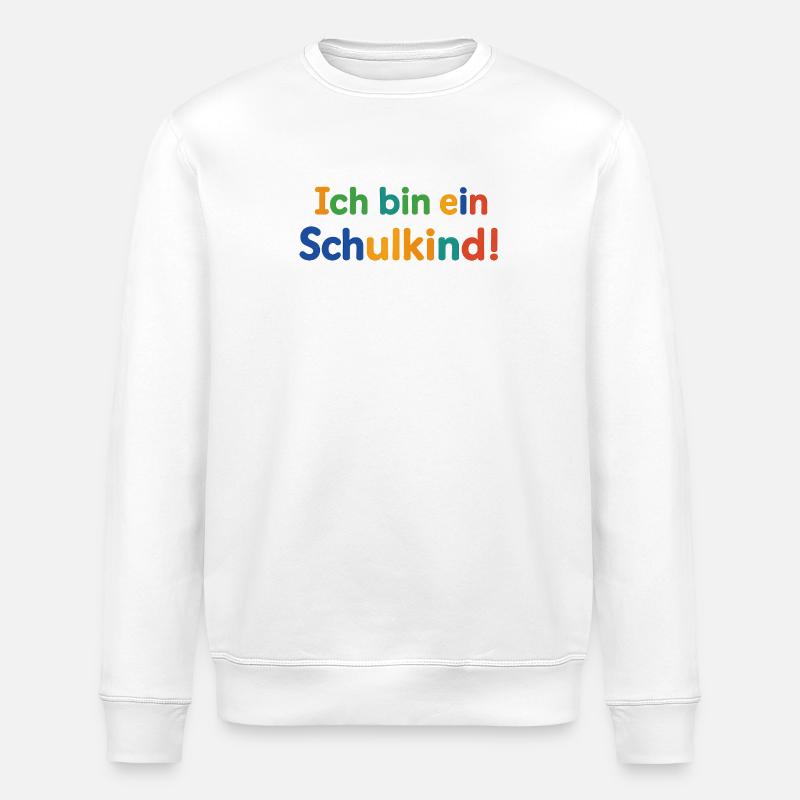 Ich bin ein Schulkind!  - Stanley/Stella Unisex Bio-Sweatshirt ROLLER - Weiß