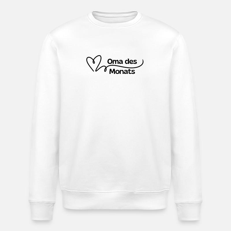 Oma des Monats Herz - Stanley/Stella Unisex Bio-Sweatshirt ROLLER - Weiß