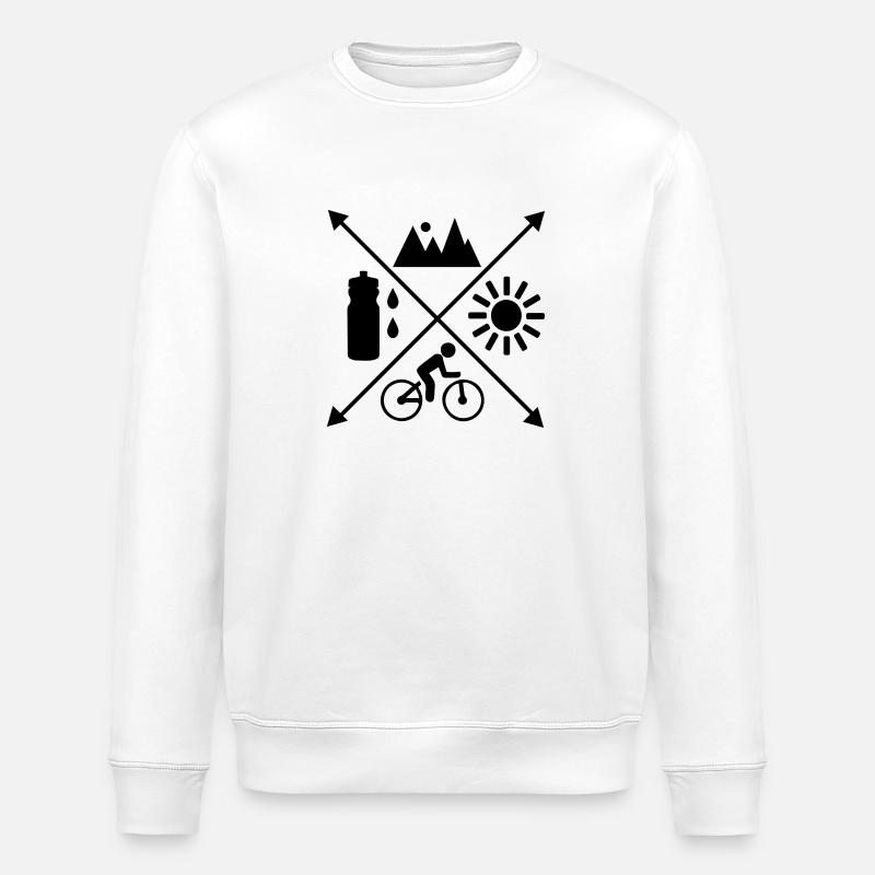 Cyclisme - Sweat bio ROLLER Stanley/Stella Unisexe - blanc