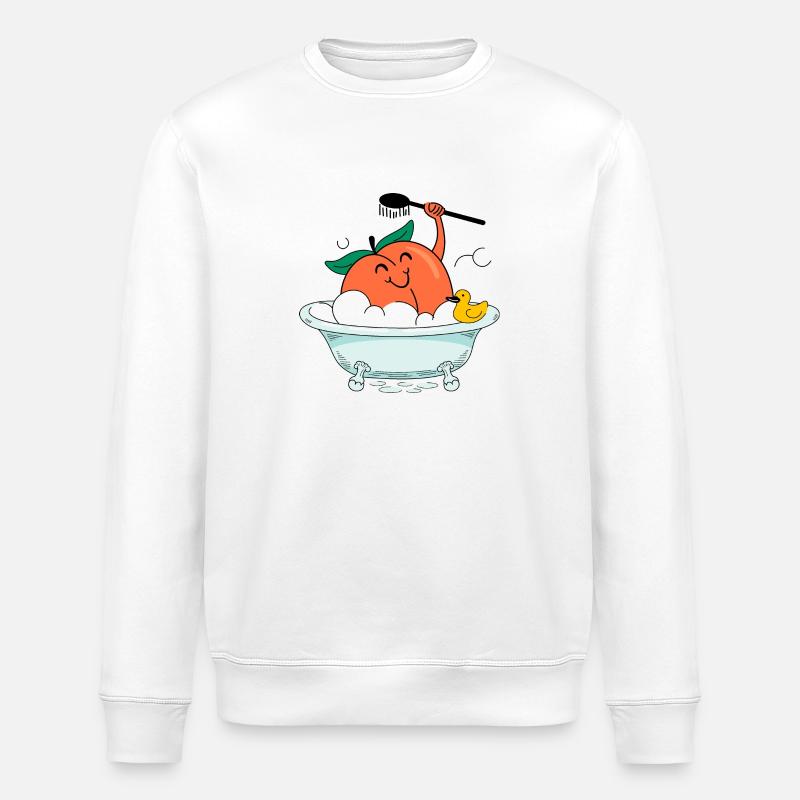 Pfirsich - Stanley/Stella Unisex Bio-Sweatshirt ROLLER - Weiß
