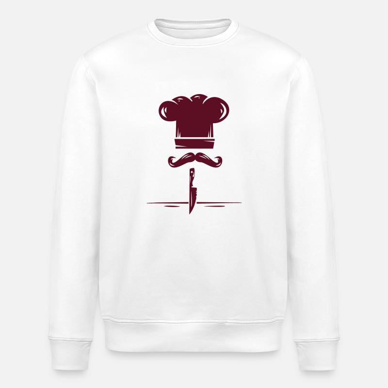 cuisine logo - Sweat bio ROLLER Stanley/Stella Unisexe - blanc
