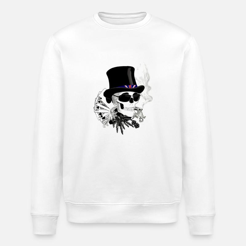 skull_londres - Sweat bio ROLLER Stanley/Stella Unisexe - blanc