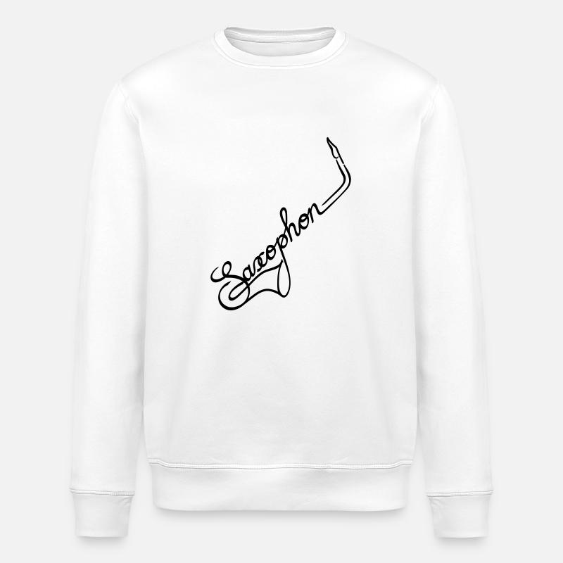 Saxophon - Stanley/Stella Unisex Bio-Sweatshirt ROLLER - Weiß