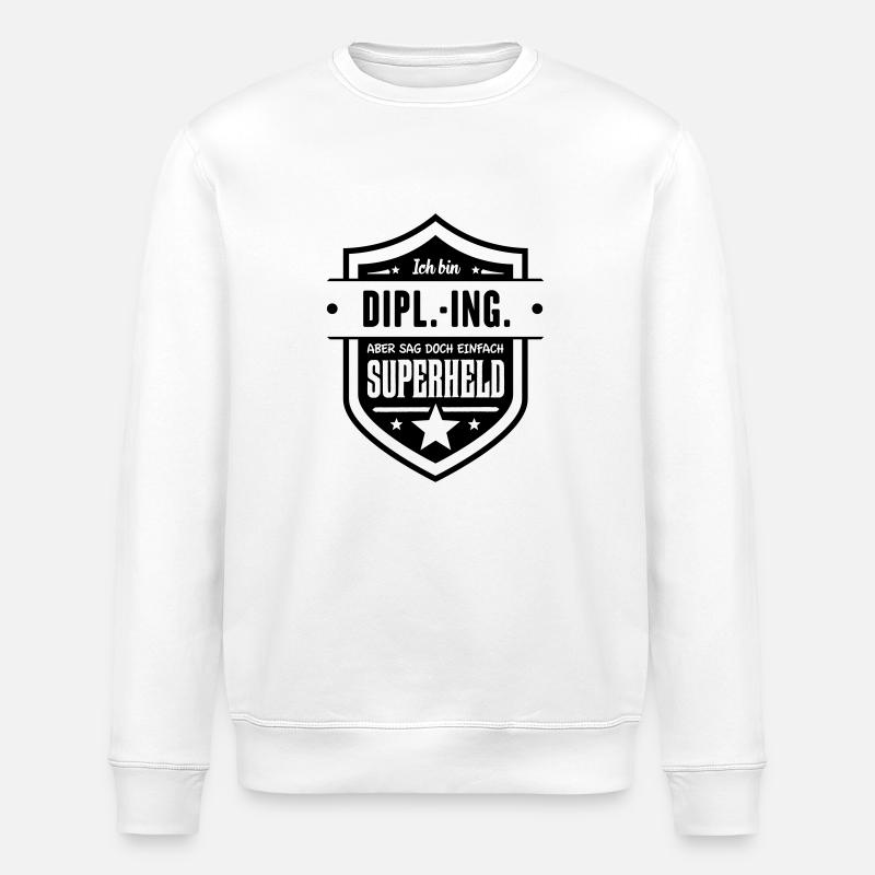 Super Dipl.-Ing. - Stanley/Stella Unisex Bio-Sweatshirt ROLLER - Weiß