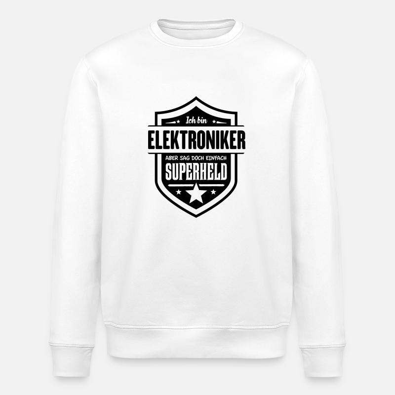 Super Elektroniker - Stanley/Stella Unisex Bio-Sweatshirt ROLLER - Weiß
