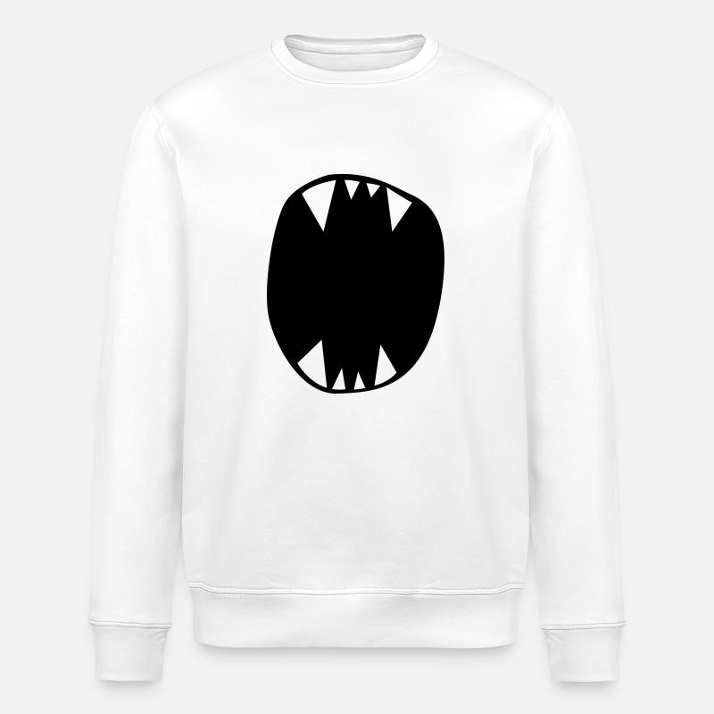 Monster Maul - Stanley/Stella Unisex Bio-Sweatshirt ROLLER - Weiß