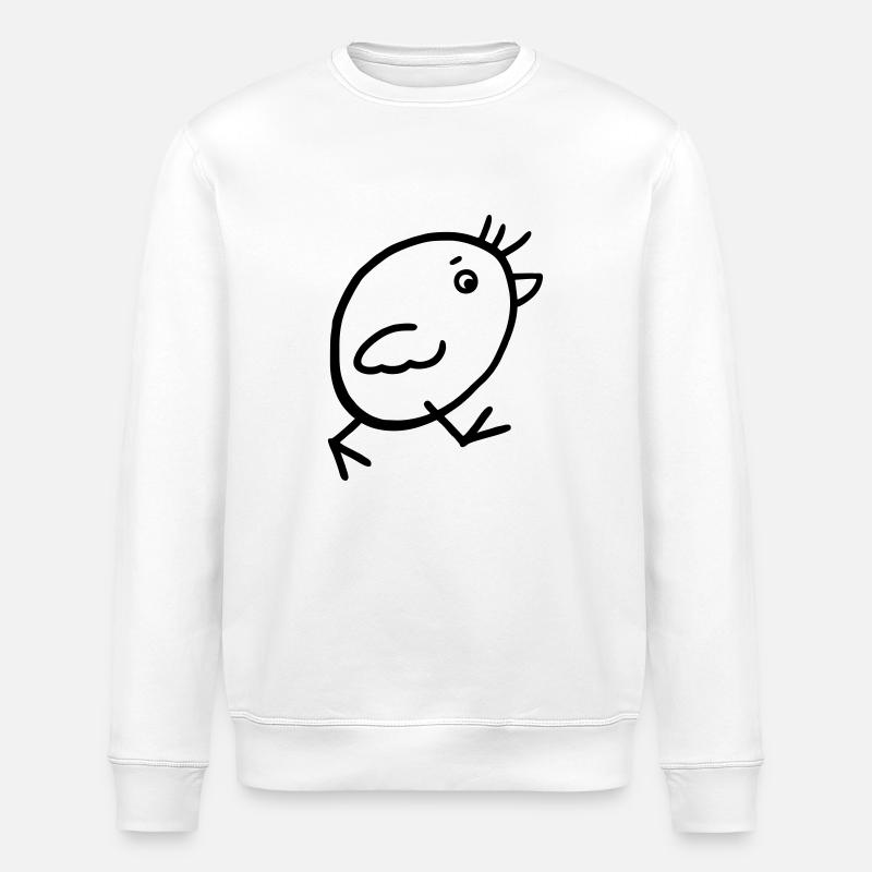 Bird 01 - Stanley/Stella ROLLER Unisex Organic Sweatshirt - white