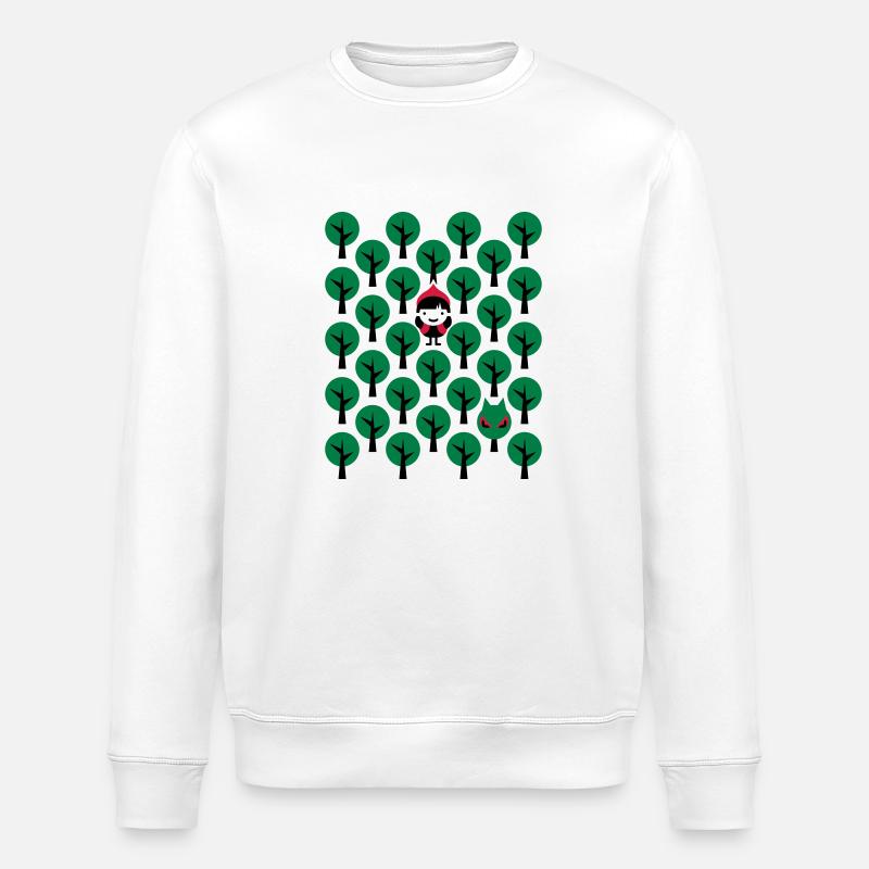 Fairytale - Märchen - Rotkäppchen - Wolf - Grafik - Stanley/Stella Unisex Bio-Sweatshirt ROLLER - Weiß