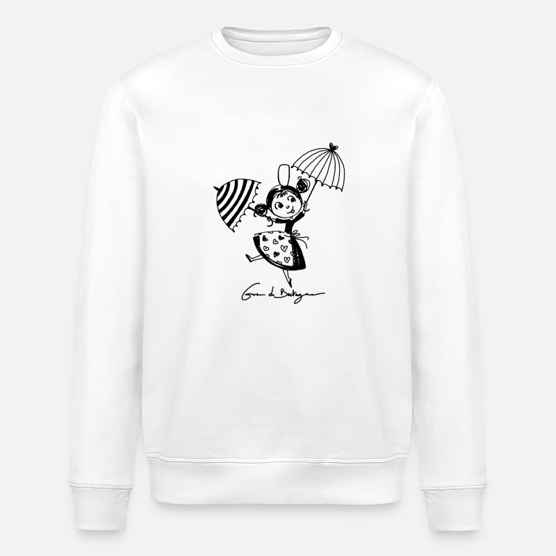 Bigoudene mit Regenschirmen - Stanley/Stella Unisex Bio-Sweatshirt ROLLER - Weiß