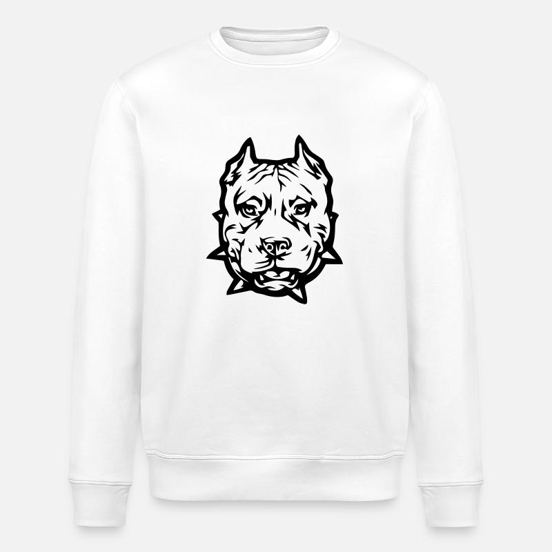 pitbull_1 - Stanley/Stella ROLLER Unisex Organic Sweatshirt - white