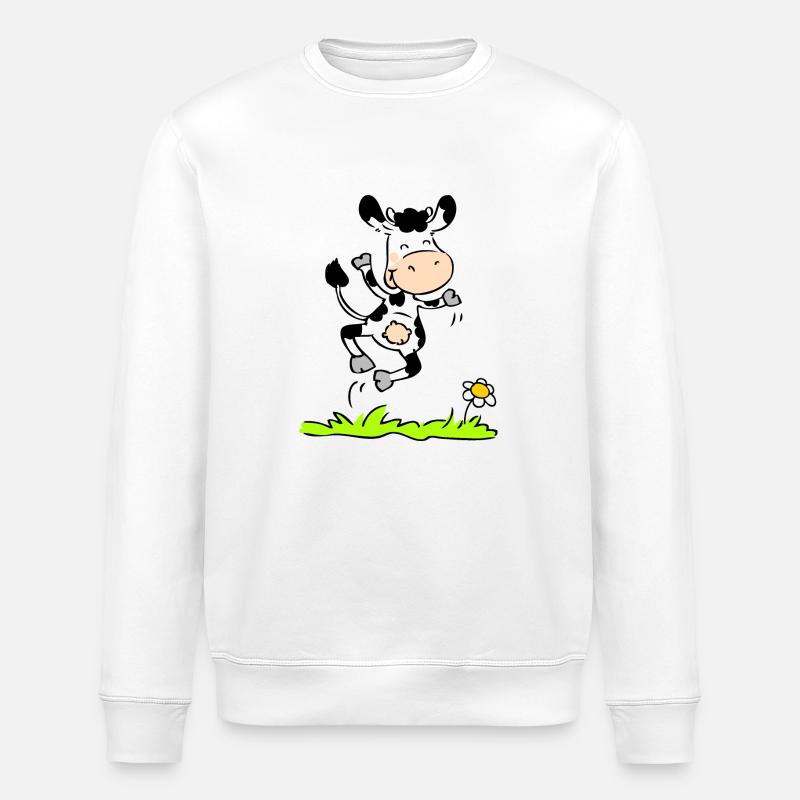 Joyious Cow - Sweat bio ROLLER Stanley/Stella Unisexe - blanc