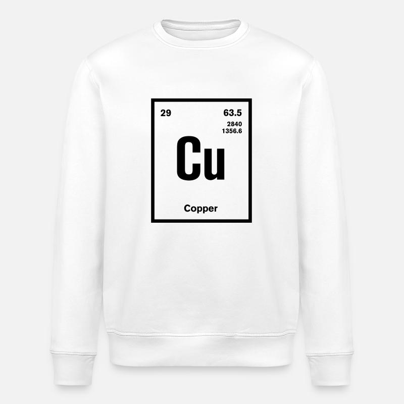 Copper Element im Periodensystem - Stanley/Stella Unisex Bio-Sweatshirt ROLLER - Weiß
