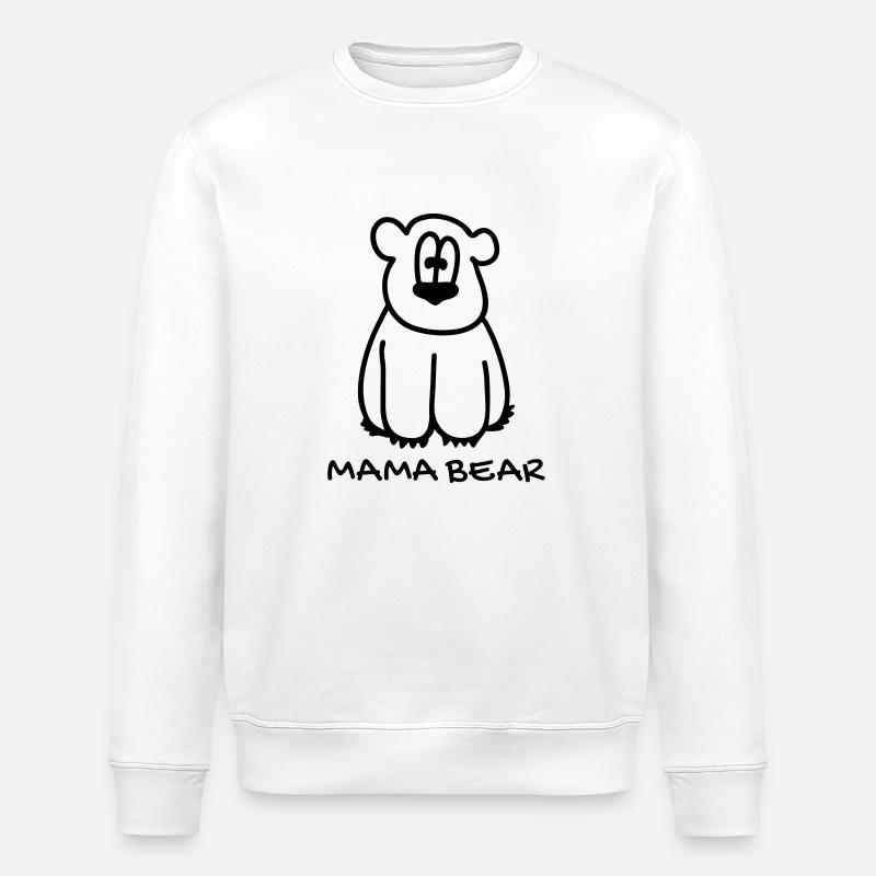 Mama bear maman ours - Sweat bio ROLLER Stanley/Stella Unisexe - blanc