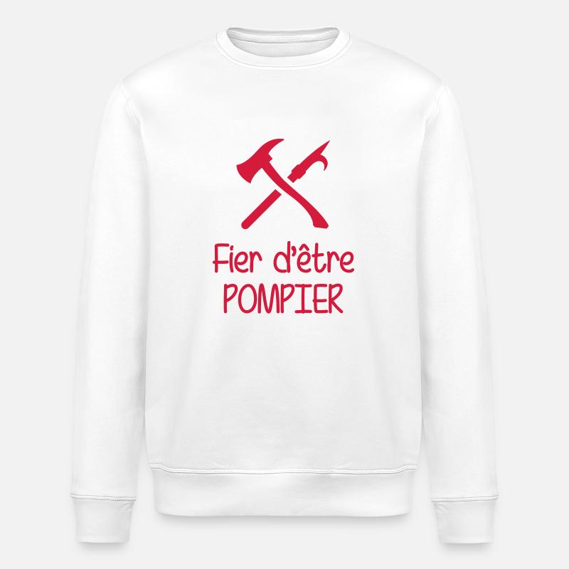 Pompier / Feu / Sécurité / Pompière / Urgences - Sweat bio ROLLER Stanley/Stella Unisexe - blanc