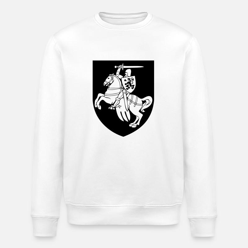 Ritter mit Schild - Wappen - Sweat bio ROLLER Stanley/Stella Unisexe - blanc