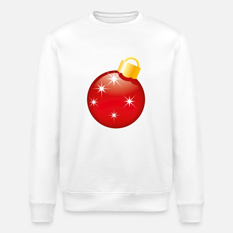 Smiley Christmas bauble - Stanley/Stella Unisex Bio-Sweatshirt ROLLER - Weiß