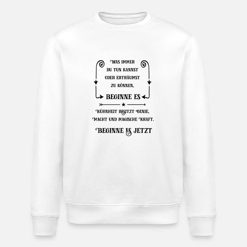 Goethe Motivation - Stanley/Stella Unisex Bio-Sweatshirt ROLLER - Weiß
