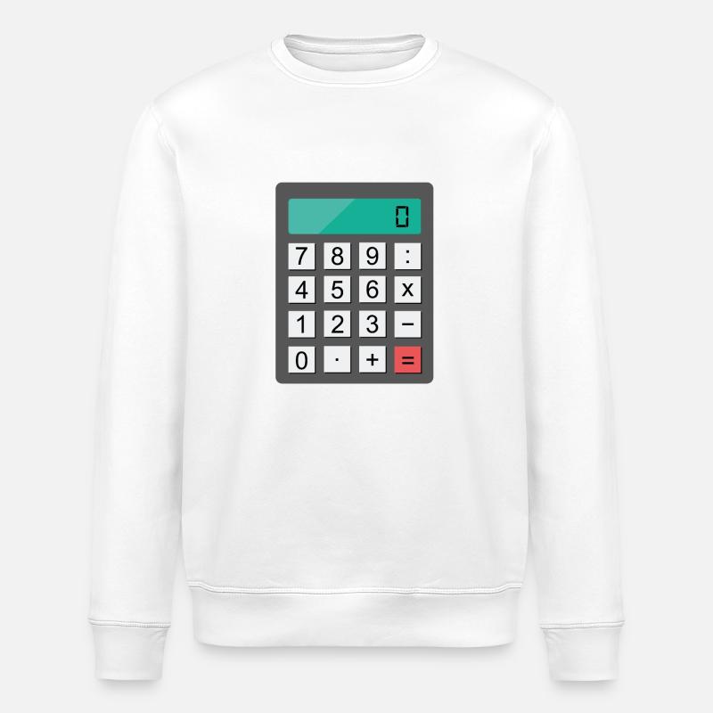 Taschenrechner - Stanley/Stella Unisex Bio-Sweatshirt ROLLER - Weiß