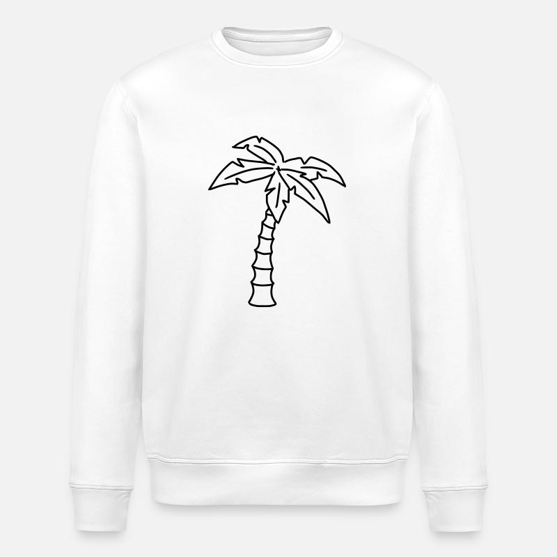 Croquis de palmier - Sweat bio ROLLER Stanley/Stella Unisexe - blanc